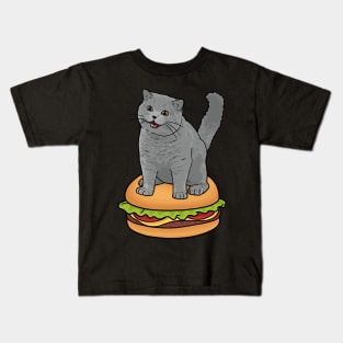 I CAN HAS CHEEZBURGER chubby meme cat Kids T-Shirt